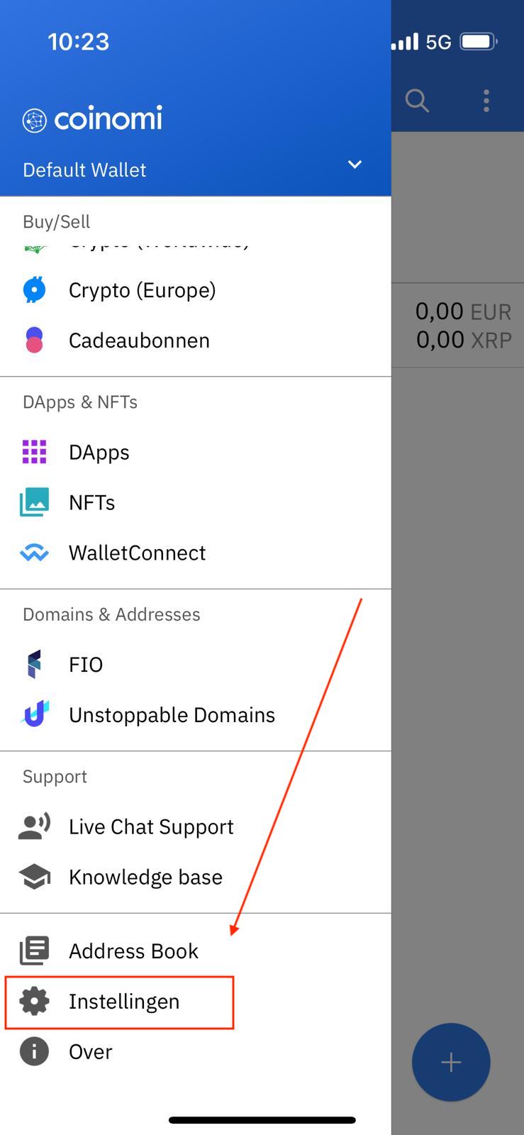 Hoe importeer je de Coinomi wallet in een andere wallet? – BTC Direct Vlaams