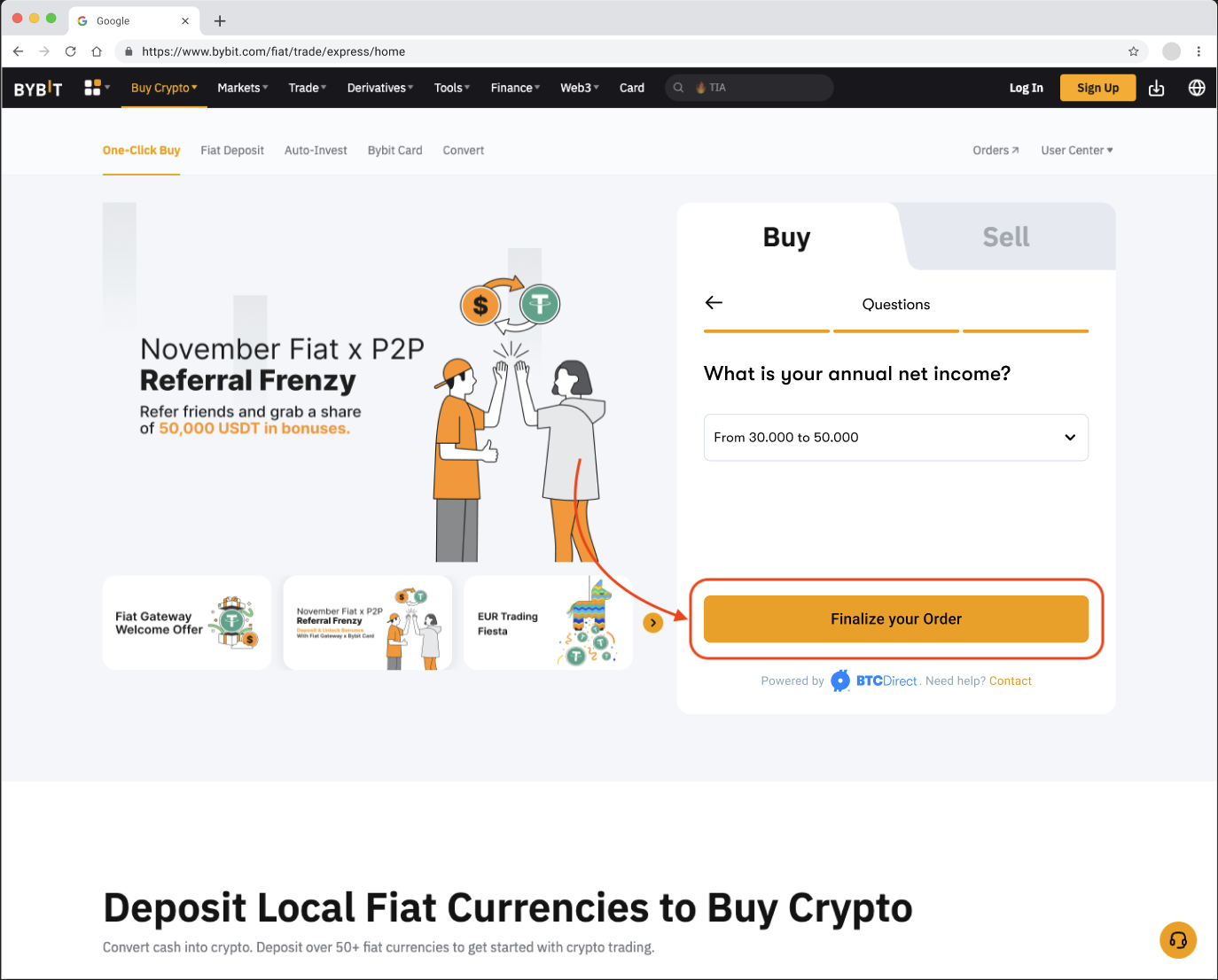 Hoe koop ik cryptocurrency op ByBit met BTC Direct? – BTC Direct -  Nederlands