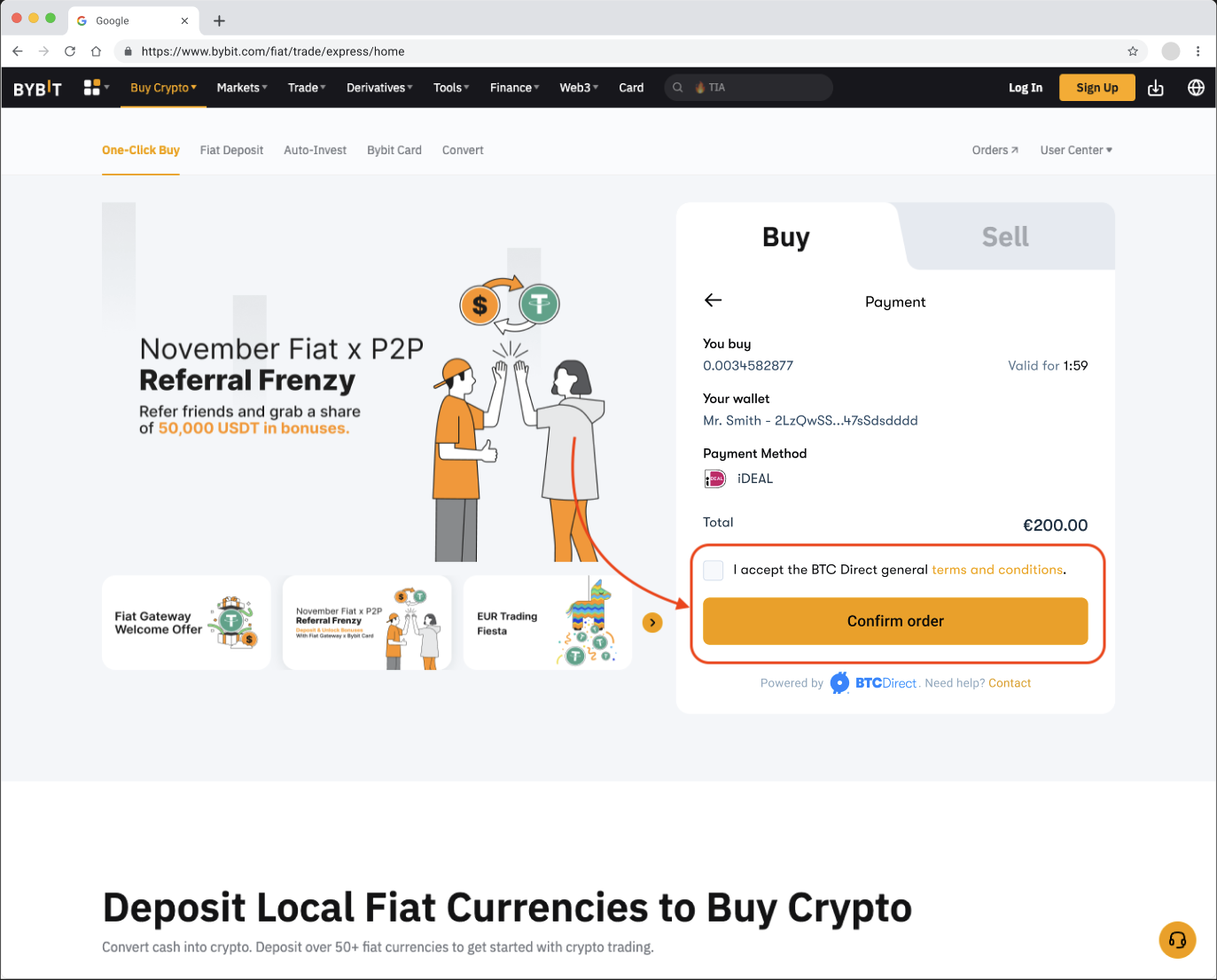 Hoe koop ik cryptocurrency op ByBit met BTC Direct? – BTC Direct -  Nederlands