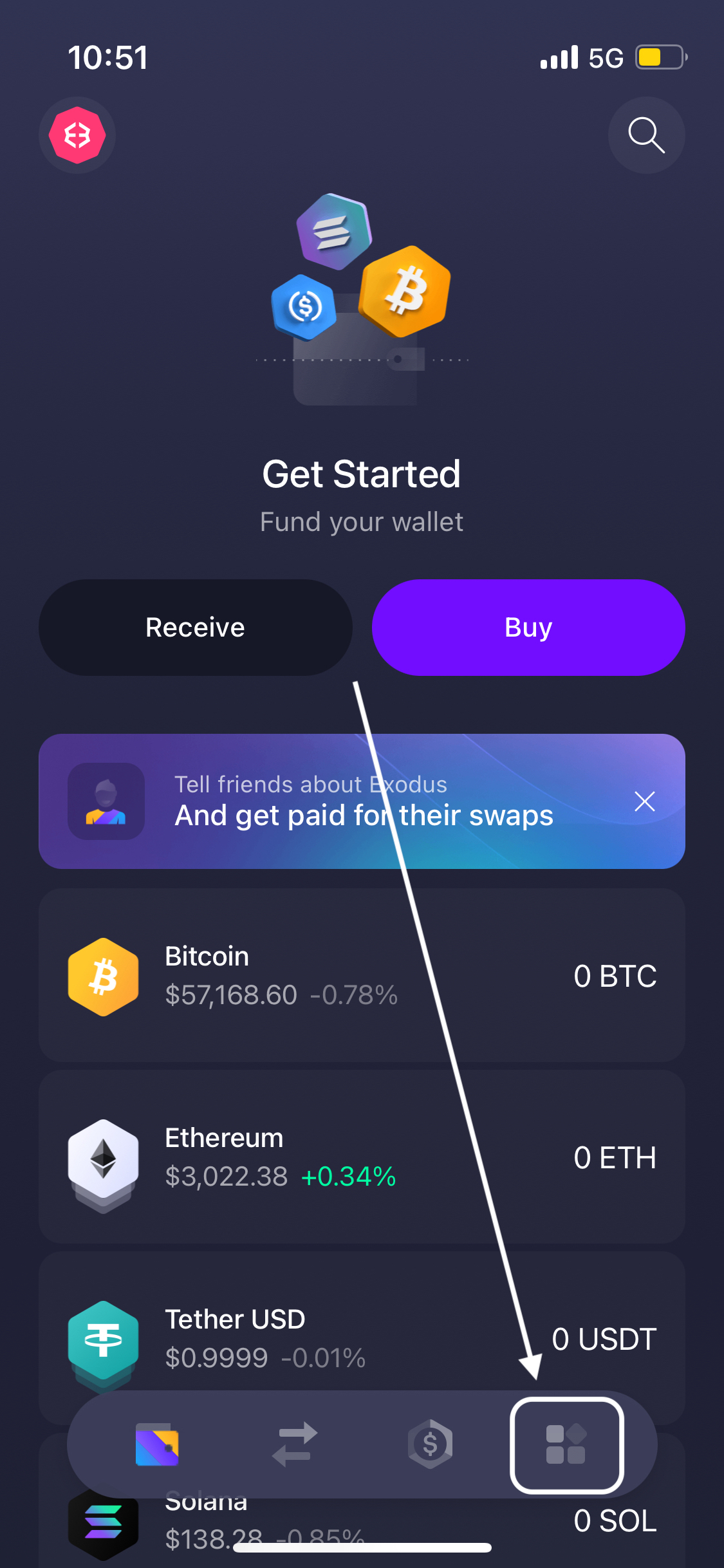 Wie verwende ich die Exodus-Wallet? (Mobil) – BTC Direct - German